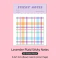 Minimalist light purple grid sticky notes, Peach Oolong edition, 30 sheets per pad - Light Purple Grid
