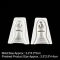 3D-Läufer-Schach-Silikonform für Fondant-Kuchen und handgefertigte Harz-Ornamente - 2# Läufer / Grau