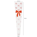 Single flower packaging bag with pink bow pattern and dimensions 12.5x45x4cm - Gift Style Single-Stem Bag (Red)
