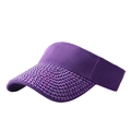 Dark purple sun visor hat for women with sparkling rhinestone embellishments - Purple + Violet Rhinestones
