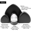 Set de cajas de joyería de cuero PU negro con LED de corazón y luz púrpura para anillos - Caja para brazaletes 10,5 * 9,5 * 5 cm / Negro
