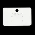 White 7x4.5cm jewelry display card for earrings and studs with 05T model design - 05t; Color