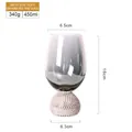 Verre à vin gris fumé de 450ml avec base en strass argentés pour décoration de luxe - Verre à Vin / Gris fumé avec strass argentés