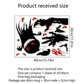 Detail showing Halloween wall stickers with blood prints and black monsters sized 30x40cm - CTX4014 (Dark Monster/30*40cm)