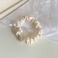Elastico per capelli in raso bianco avorio minimalista con lucentezza serica su carta - 7# Color Carne