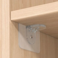 Supporto per ripiani trasparente autoadesivo forte per mobili in legno - Supporto per Scaffali Piccolo 6*6cm (Adesivo Acrilico Spesso)