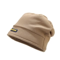 Women's beige waffle knit beanie with Garment label for winter warmth and comfort - M(56-58cm) / Khaki