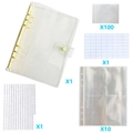 5D diamond painting organizer set with 100 storage bags and 6-ring binder kit - Tools Set Combo / Yellow