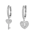 Argent Coeur Serrure Clé