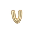 Golden 3D letter U charm in polished metal for DIY jewelry and bracelets - Letter V / Gold