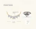 925 Sterling Silver Mermaid Tear Necklace with D Color VVS1 Moissanite Stones in Gold - Gold - Smile Style (0.58ct)