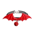 Gothic lace choker with red bat wings and bell for Halloween party atmosphere - 3# Red Bat Wings Red Bell Choker