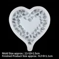 Transparente Herz-Silikonform mit geometrischen Facetten für Tortendekoration - Stil 2 / Transparent