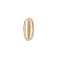 Polished KC gold bubble bean pendant for DIY minimalist jewelry making - Letter I / Gold