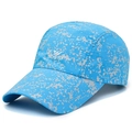 Casquette de baseball à séchage rapide camouflage bleu pixel avec logo SDSRUI - Réglable / Bleu lac