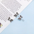 Vintage antique silver butterfly spacer beads with polka dots for DIY jewelry making - Dot Butterfly Spacer Bead (16367) / 1 Piece/Pack (10x6mm) / Antique Silver