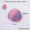 Pink and purple squishy PU ice cream toy with realistic honeycomb texture and 4cm height - 5.8cm Blue Pink Double Color Ice Cream