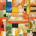 6x6 inch Collage Scrapbooking Paper Pad with 12 artistic designs on 160gsm cardstock - 22027c 24 Sheets