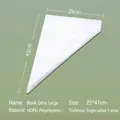 Extra large 25x41cm disposable pastry bags made of heavy duty food grade HDPE material - Bag / Extra Large / Clear