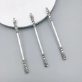 Vintage silver Ruyi Jingu Bang alloy pendant set with intricate antique carvings - 4x69mm Monkey King Staff/Antique Silver