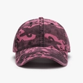 Pink and purple camouflage baseball cap with washed cotton fabric and curved brim - Adjustable / Rose Red Camouflage Leopard (25A229 Rose Red)