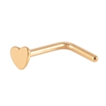 Piercing al naso a L in acciaio inossidabile dorato con design a cuore minimalista - A forma di L / Oro