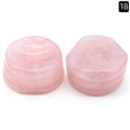 Supporto in quarzo rosa per sfere di cristallo e uova di agata, set di due pezzi - Quarzo rosa