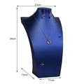 Dunkelblauer Schmuckständer für Halsketten und Ohrringe, Büsten-Display, Höhe 34 cm - Groß / Dunkelblau