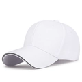 Casquette de baseball blanche avec bord réfléchissant gris et structure à six panneaux - Blanc