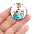 Cartoon boy with corgi backpack phone socket holder with vibrant orange hair design - Boy with Corgi Backpack (XZ4729)
