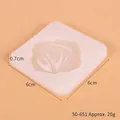 Detailed 6cm square silicone mold with leaf pattern for DIY resin jewelry pendants - 50-651-D/Coral Pattern / White