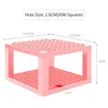 Pink 96-hole detachable brush holder stand for watercolor and oil painting pens - Pink