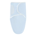 Soft light blue newborn swaddle pod cocoon with adjustable white trim infant wrap - 8309 Solid Blue Swaddle