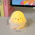 Cute chicken-shaped night light emitting warm orange glow, compact size 6.5x5x6.6cm - 2# White Chick