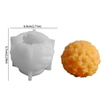 White silicone mold for 3D flower ball candles with orange finished wax example - Frangipani Ball