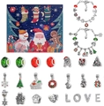 Christmas advent calendar set with 24 DIY charms and two silver-plated charm bracelets - 4. Three Stockings LOVE Style