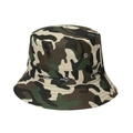 Close-up of camouflage bucket hat featuring metal eyelets and adjustable sport drawstring - 58cm / Camouflage 6