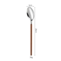 Japanese style 304 stainless steel soup ladle with a 29cm long walnut wood handle - Walnut Wood Handle Pointed Serving Spoon