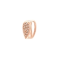 Macro view of rose gold pear-shaped bail connector with cubic zirconia for DIY jewelry - VD1467 Rose Gold