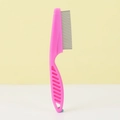 Roze kattenpoot verzorgingsborstel met rvs naalden en antislip handvat voor huisdieren - Vlooienkam (Lang) / 18 Cm * 18 Cm / Rozerood