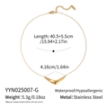 Detail specifications of golden geometric arc pendant necklace in stainless steel - Geometric V-Shape Style(YYN025007-G) / Gold