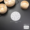 6 inch round non-stick perforated steaming paper liners for bamboo steamer baskets - 6 Inches (15cm)