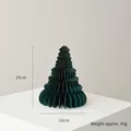 20cm dark green honeycomb paper Christmas tree with gold glitter edges for tabletop - 20cm Type C / Dark Green