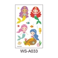 Waterproof cartoon mermaid temporary tattoo stickers with colorful sea creatures - Mermaid (WS-A033)