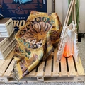 Bohemian sun totem woven blanket with tassels for camping and sofa cover use - 130x160cm / Yellow Sun Totem