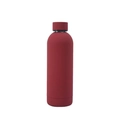 Matte dark red stainless steel insulated water bottle with minimalist vacuum design - Burgundy