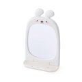 Mignon miroir de maquillage lapin blanc avec plateau de rangement pour la table - Blanc