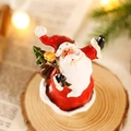 Miniatur-Weihnachtsmannfigur aus Harz mit Geschenksack für die Tischdekoration - Nr. 1 Weihnachtsmann (Groß mit Geschenktüte)