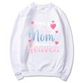 Weißer Mama Est 2025 Hoodie mit Happy Mother's Day Heaven Aufdruck für Damen - S / Weiß