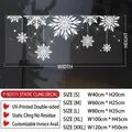 Size chart for UV printed snowflake Christmas window clings showing S to XXL dimensions - P-SD171 Snowflake Pendant / S Small (40x20cm)